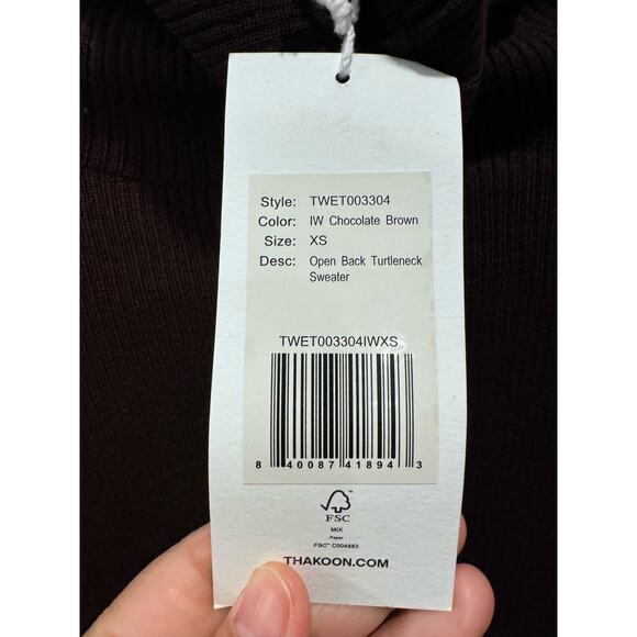 NWT Thakoon Merino Wool turtle neck  size xs relaxed fit - Picture 6 of 7